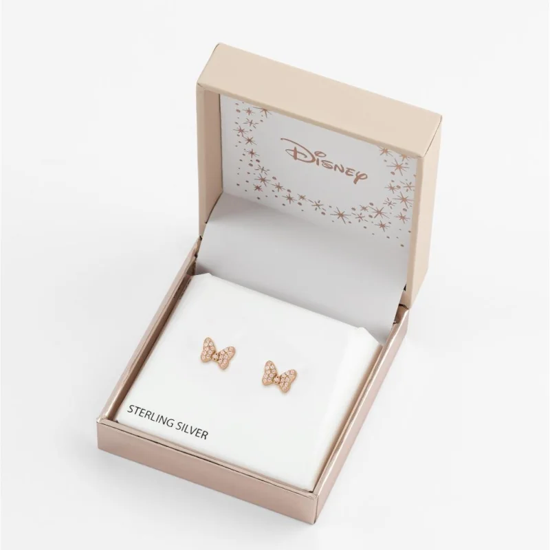 MINNIE - Bow - 1 Pair of Sterling Silver Stud Earrings
