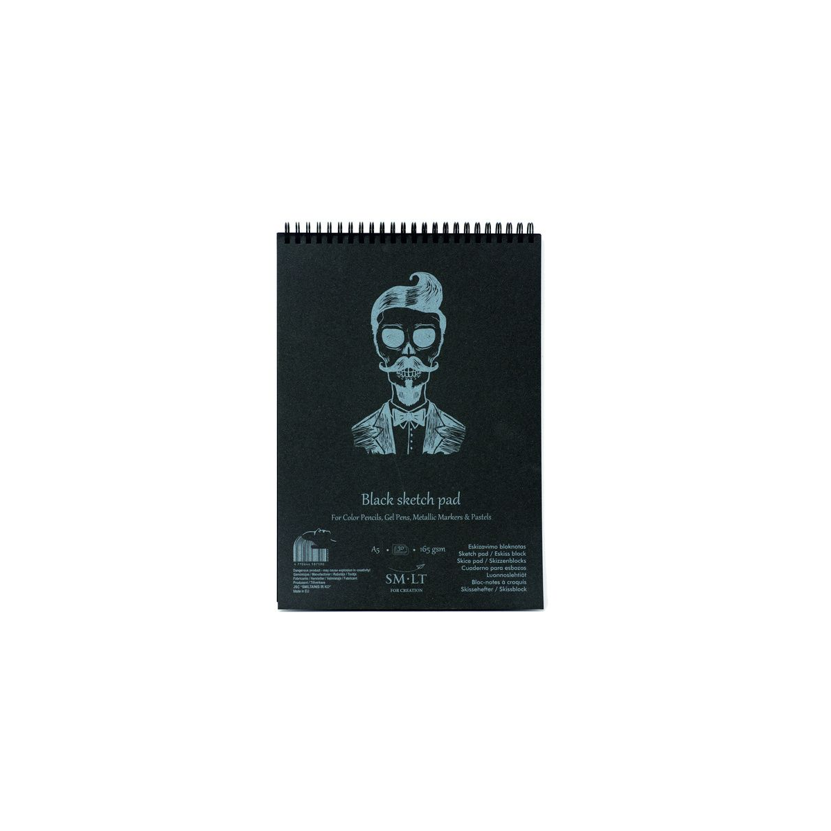 SM-LT Spiral Pad - Drawing - Black - A5 - 20 sheets - 165 gsm SM-LT