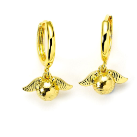 HARRY POTTER - Golden Snitch 3D - Pendant Earrings 