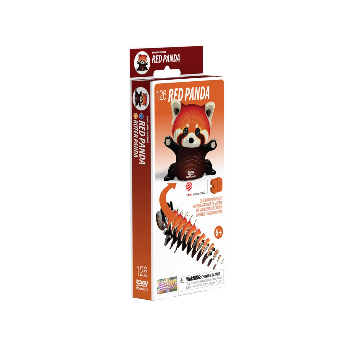 Eugy 3D Model: WILD DIER / RODE PANDA 6,3x6,4x6,3cm, karton, in doos, 6+