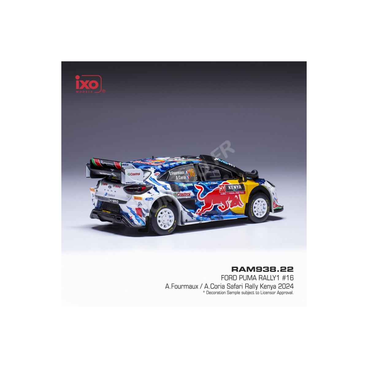 FORD PUMA RALLY 1 16 ADRIEN FOURMAUX/ALEXANDRE CORIA RALLY SAFARI KENYA 2024 Miniatuur van auto's