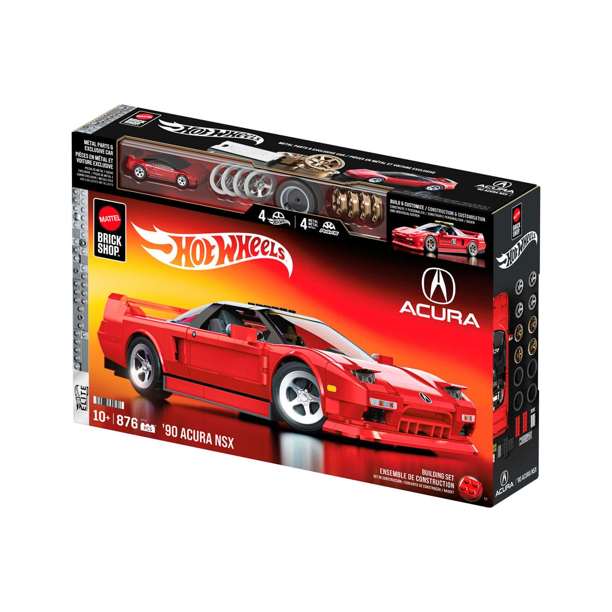 Mattel Brick Shop building set Hot Wheels Elite Series 1/16 '90 Acura NSX