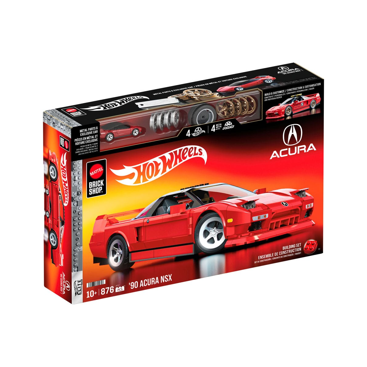 Mattel Brick Shop building set Hot Wheels Elite Series 1/16 '90 Acura NSX