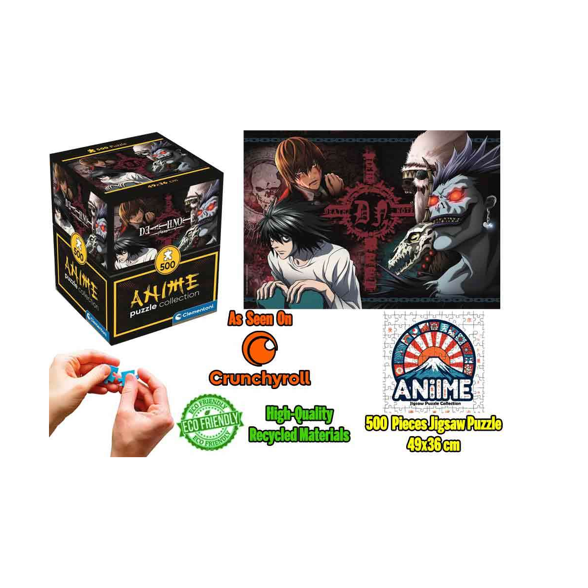 Puzzel Anime Puzzle Collection - Cube500 - Death Note: Logo - Jigsaw Puzzle 500 Pcs 