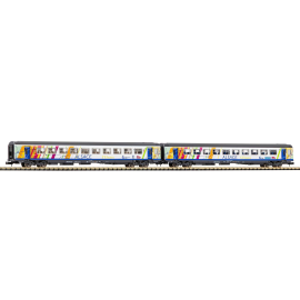 Set of 2 Alsace coral wagons 1+2 Cl. 