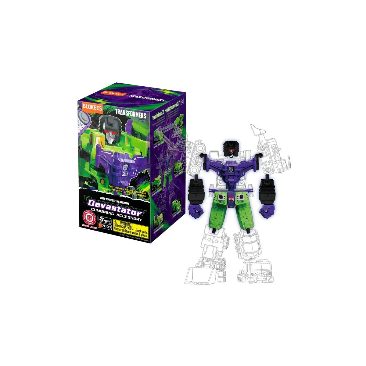 TRANSFORMERS -Devastator Comb. Acc. - Model Kit Defender Vers. Blockies 