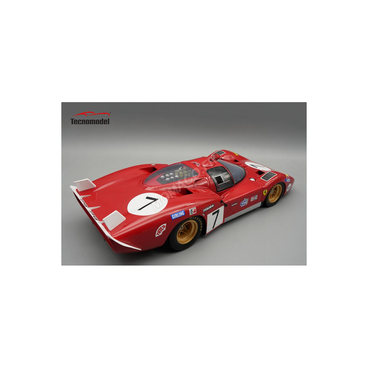 FERRARI 512 S LONG TAIL SEFAC 7 BELL/PETERSON 24H DU MANS 1970 Miniatuur van auto's
