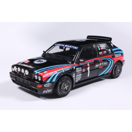 LANCIA DELTA HF INTEGRALE TRIBUTE TO BIASON BLACK A.SACCO RALLYE MONTECARLO 1990 1/18 Miniatuur 