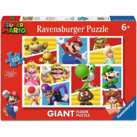 Super Mario Giant Floor Puzzle: Friends and Foes of Mario (125 pieces) Puzzel 